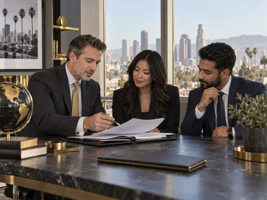 Business team discussing an employment-based visa petition